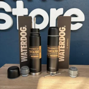 Termo Waterdog 700ml Acero Inoxidable Negro Pico Autocebante